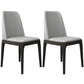 Modern Leather Armless Dining Chairs Solid Back Side Chair with Wood Legs Light Gray 2 Piece Set Black Clearhalo ' kitchen&dining_furn' 'Dining Chairs' 'Dining Tables & Seating' 'dining_chair' 'furn' 'furn_dining_chair' 'Furniture' 'furniture_dining_chair' 'Kitchen & Dining Furniture' 'kitchen' 3484346
