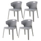 Contemporary Style Plastic Dining Room Chair Multicolor Wingback Side Chair Grey 4 Piece Set Clearhalo ' kitchen&dining_furn' 'Dining Chairs' 'Dining Tables & Seating' 'dining_chair' 'furn' 'furn_dining_chair' 'Furniture' 'furniture_dining_chair' 'Kitchen & Dining Furniture' 'kitchen' 3484355