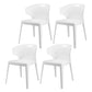 Contemporary Style Plastic Dining Room Chair Multicolor Wingback Side Chair White 4 Piece Set Clearhalo ' kitchen&dining_furn' 'Dining Chairs' 'Dining Tables & Seating' 'dining_chair' 'furn' 'furn_dining_chair' 'Furniture' 'furniture_dining_chair' 'Kitchen & Dining Furniture' 'kitchen' 3484361