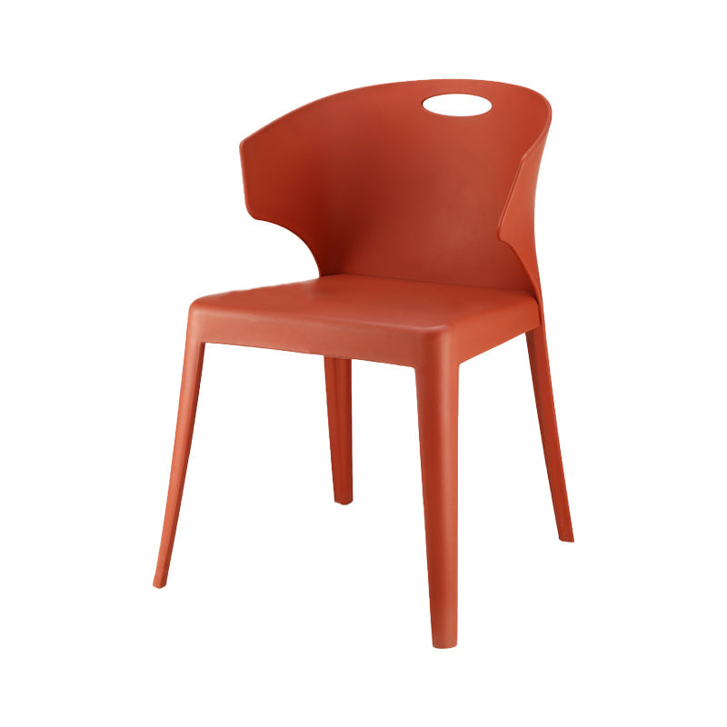 Contemporary Style Plastic Dining Room Chair Multicolor Wingback Side Chair Red 1 Piece Clearhalo ' kitchen&dining_furn' 'Dining Chairs' 'Dining Tables & Seating' 'dining_chair' 'furn' 'furn_dining_chair' 'Furniture' 'furniture_dining_chair' 'Kitchen & Dining Furniture' 'kitchen' 3484364