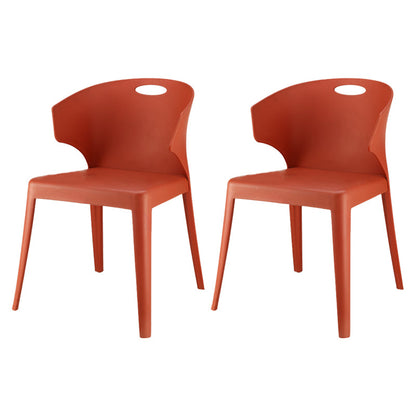 Contemporary Style Plastic Dining Room Chair Multicolor Wingback Side Chair Red 2 Piece Set Clearhalo ' kitchen&dining_furn' 'Dining Chairs' 'Dining Tables & Seating' 'dining_chair' 'furn' 'furn_dining_chair' 'Furniture' 'furniture_dining_chair' 'Kitchen & Dining Furniture' 'kitchen' 3484365
