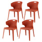 Contemporary Style Plastic Dining Room Chair Multicolor Wingback Side Chair Red 4 Piece Set Clearhalo ' kitchen&dining_furn' 'Dining Chairs' 'Dining Tables & Seating' 'dining_chair' 'furn' 'furn_dining_chair' 'Furniture' 'furniture_dining_chair' 'Kitchen & Dining Furniture' 'kitchen' 3484368