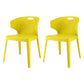 Contemporary Style Plastic Dining Room Chair Multicolor Wingback Side Chair Yellow 2 Piece Set Clearhalo ' kitchen&dining_furn' 'Dining Chairs' 'Dining Tables & Seating' 'dining_chair' 'furn' 'furn_dining_chair' 'Furniture' 'furniture_dining_chair' 'Kitchen & Dining Furniture' 'kitchen' 3484369