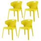 Contemporary Style Plastic Dining Room Chair Multicolor Wingback Side Chair Yellow 4 Piece Set Clearhalo ' kitchen&dining_furn' 'Dining Chairs' 'Dining Tables & Seating' 'dining_chair' 'furn' 'furn_dining_chair' 'Furniture' 'furniture_dining_chair' 'Kitchen & Dining Furniture' 'kitchen' 3484371