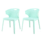 Contemporary Style Plastic Dining Room Chair Multicolor Wingback Side Chair Blue 2 Piece Set Clearhalo ' kitchen&dining_furn' 'Dining Chairs' 'Dining Tables & Seating' 'dining_chair' 'furn' 'furn_dining_chair' 'Furniture' 'furniture_dining_chair' 'Kitchen & Dining Furniture' 'kitchen' 3484373
