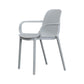 Modern Plastic Dining Armchair Chair Stackable Solid Back Dining Side Chair for Kitchen Grey 1 Piece Clearhalo ' kitchen&dining_furn' 'Dining Chairs' 'Dining Tables & Seating' 'dining_chair' 'furn' 'furn_dining_chair' 'Furniture' 'furniture_dining_chair' 'Kitchen & Dining Furniture' 'kitchen' 3484385