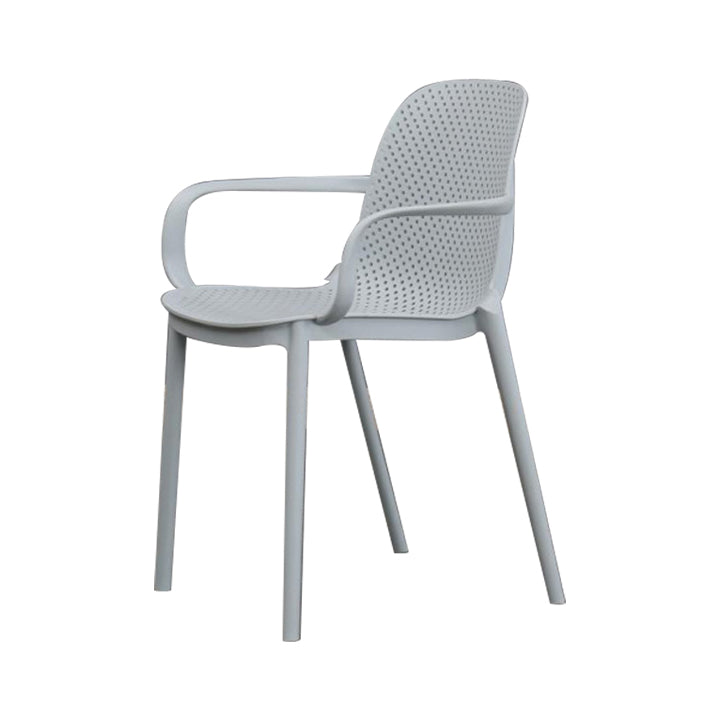 Modern Plastic Dining Armchair Chair Stackable Solid Back Dining Side Chair for Kitchen Grey 1 Piece Clearhalo ' kitchen&dining_furn' 'Dining Chairs' 'Dining Tables & Seating' 'dining_chair' 'furn' 'furn_dining_chair' 'Furniture' 'furniture_dining_chair' 'Kitchen & Dining Furniture' 'kitchen' 3484385