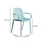 Modern Plastic Dining Armchair Chair Stackable Solid Back Dining Side Chair for Kitchen Clearhalo ' kitchen&dining_furn' 'Dining Chairs' 'Dining Tables & Seating' 'dining_chair' 'furn' 'furn_dining_chair' 'Furniture' 'furniture_dining_chair' 'Kitchen & Dining Furniture' 'kitchen' 3484389