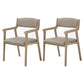 Contemporary Dining Chair 18'' Wide Open Arm Chair with 4 Wood Legs for Home Use Grey Linen 2 Piece Set Clearhalo ' kitchen&dining_furn' 'Dining Chairs' 'Dining Tables & Seating' 'dining_chair' 'furn' 'furn_dining_chair' 'Furniture' 'furniture_dining_chair' 'Kitchen & Dining Furniture' 'kitchen' 3484407