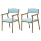 Contemporary Dining Chair 18'' Wide Open Arm Chair with 4 Wood Legs for Home Use Sky Blue Linen 2 Piece Set Clearhalo ' kitchen&dining_furn' 'Dining Chairs' 'Dining Tables & Seating' 'dining_chair' 'furn' 'furn_dining_chair' 'Furniture' 'furniture_dining_chair' 'Kitchen & Dining Furniture' 'kitchen' 3484426