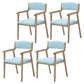 Contemporary Dining Chair 18'' Wide Open Arm Chair with 4 Wood Legs for Home Use Sky Blue Linen 4 Piece Set Clearhalo ' kitchen&dining_furn' 'Dining Chairs' 'Dining Tables & Seating' 'dining_chair' 'furn' 'furn_dining_chair' 'Furniture' 'furniture_dining_chair' 'Kitchen & Dining Furniture' 'kitchen' 3484427