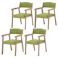 Contemporary Dining Chair 18'' Wide Open Arm Chair with 4 Wood Legs for Home Use Green Linen 4 Piece Set Clearhalo ' kitchen&dining_furn' 'Dining Chairs' 'Dining Tables & Seating' 'dining_chair' 'furn' 'furn_dining_chair' 'Furniture' 'furniture_dining_chair' 'Kitchen & Dining Furniture' 'kitchen' 3484430