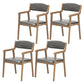 Contemporary Dining Chair 18'' Wide Open Arm Chair with 4 Wood Legs for Home Use Smoke Gray Faux Leather 4 Piece Set Clearhalo ' kitchen&dining_furn' 'Dining Chairs' 'Dining Tables & Seating' 'dining_chair' 'furn' 'furn_dining_chair' 'Furniture' 'furniture_dining_chair' 'Kitchen & Dining Furniture' 'kitchen' 3484436