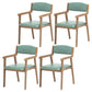 Contemporary Dining Chair 18'' Wide Open Arm Chair with 4 Wood Legs for Home Use Lake Blue Faux Leather 4 Piece Set Clearhalo ' kitchen&dining_furn' 'Dining Chairs' 'Dining Tables & Seating' 'dining_chair' 'furn' 'furn_dining_chair' 'Furniture' 'furniture_dining_chair' 'Kitchen & Dining Furniture' 'kitchen' 3484442