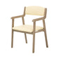 Contemporary Dining Chair 18'' Wide Open Arm Chair with 4 Wood Legs for Home Use Beige Faux Leather 1 Piece Clearhalo ' kitchen&dining_furn' 'Dining Chairs' 'Dining Tables & Seating' 'dining_chair' 'furn' 'furn_dining_chair' 'Furniture' 'furniture_dining_chair' 'Kitchen & Dining Furniture' 'kitchen' 3484452