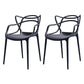 Nordic Plastic Open Back Dining Side Chair 33"H Dining Chair for Restaurant Black 2 Piece Set Clearhalo ' kitchen&dining_furn' 'Dining Chairs' 'Dining Tables & Seating' 'dining_chair' 'furn' 'furn_dining_chair' 'Furniture' 'furniture_dining_chair' 'Kitchen & Dining Furniture' 'kitchen' 3484456