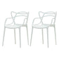Nordic Plastic Open Back Dining Side Chair 33"H Dining Chair for Restaurant White 2 Piece Set Clearhalo ' kitchen&dining_furn' 'Dining Chairs' 'Dining Tables & Seating' 'dining_chair' 'furn' 'furn_dining_chair' 'Furniture' 'furniture_dining_chair' 'Kitchen & Dining Furniture' 'kitchen' 3484468