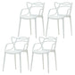 Nordic Plastic Open Back Dining Side Chair 33"H Dining Chair for Restaurant White 4 Piece Set Clearhalo ' kitchen&dining_furn' 'Dining Chairs' 'Dining Tables & Seating' 'dining_chair' 'furn' 'furn_dining_chair' 'Furniture' 'furniture_dining_chair' 'Kitchen & Dining Furniture' 'kitchen' 3484470