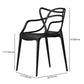 Nordic Plastic Open Back Dining Side Chair 33"H Dining Chair for Restaurant Clearhalo ' kitchen&dining_furn' 'Dining Chairs' 'Dining Tables & Seating' 'dining_chair' 'furn' 'furn_dining_chair' 'Furniture' 'furniture_dining_chair' 'Kitchen & Dining Furniture' 'kitchen' 3484474