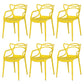 Nordic Plastic Open Back Dining Side Chair 33"H Dining Chair for Restaurant Yellow 6 Piece Set Clearhalo ' kitchen&dining_furn' 'Dining Chairs' 'Dining Tables & Seating' 'dining_chair' 'furn' 'furn_dining_chair' 'Furniture' 'furniture_dining_chair' 'Kitchen & Dining Furniture' 'kitchen' 3484484