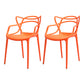 Nordic Plastic Open Back Dining Side Chair 33"H Dining Chair for Restaurant Orange 2 Piece Set Clearhalo ' kitchen&dining_furn' 'Dining Chairs' 'Dining Tables & Seating' 'dining_chair' 'furn' 'furn_dining_chair' 'Furniture' 'furniture_dining_chair' 'Kitchen & Dining Furniture' 'kitchen' 3484485