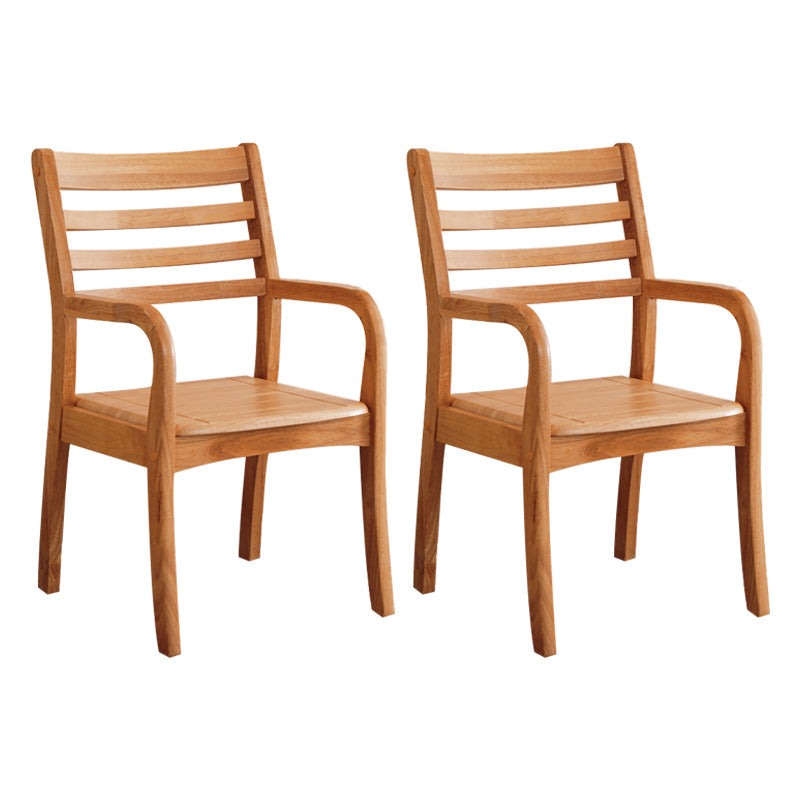 Contemporary Kitchen Wood Square Dining Chair Ladder Back Wood Counter Chair Orange 2 Piece Set Clearhalo ' kitchen&dining_furn' 'Dining Chairs' 'Dining Tables & Seating' 'dining_chair' 'furn' 'furn_dining_chair' 'Furniture' 'furniture_dining_chair' 'Kitchen & Dining Furniture' 'kitchen' 3484549