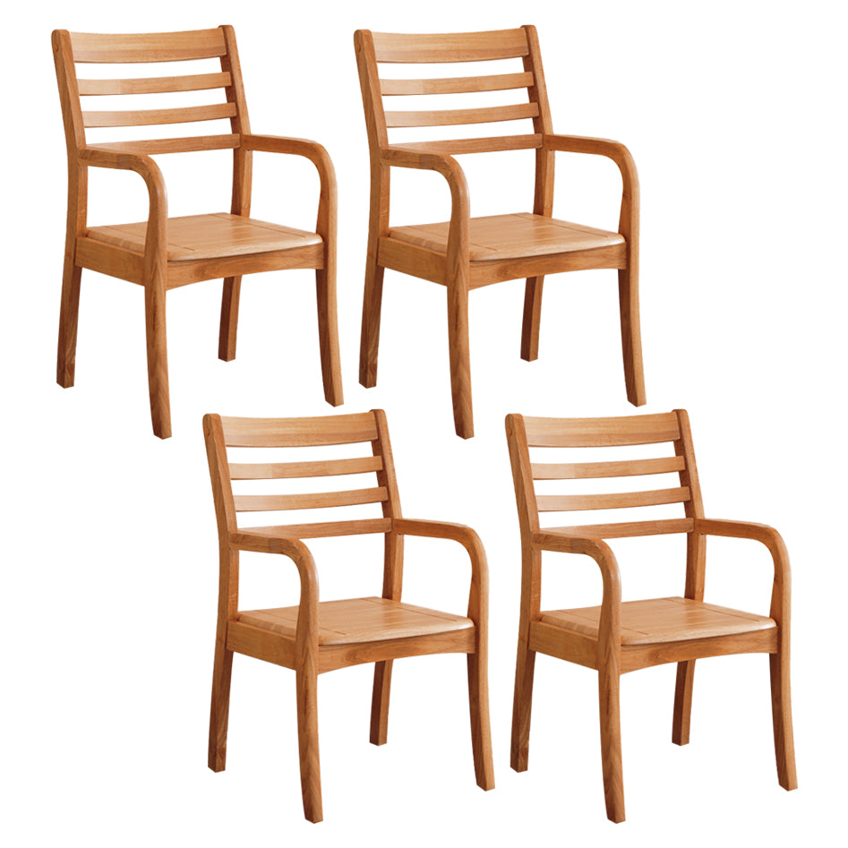 Contemporary Kitchen Wood Square Dining Chair Ladder Back Wood Counter Chair Orange 4 Piece Set Clearhalo ' kitchen&dining_furn' 'Dining Chairs' 'Dining Tables & Seating' 'dining_chair' 'furn' 'furn_dining_chair' 'Furniture' 'furniture_dining_chair' 'Kitchen & Dining Furniture' 'kitchen' 3484550