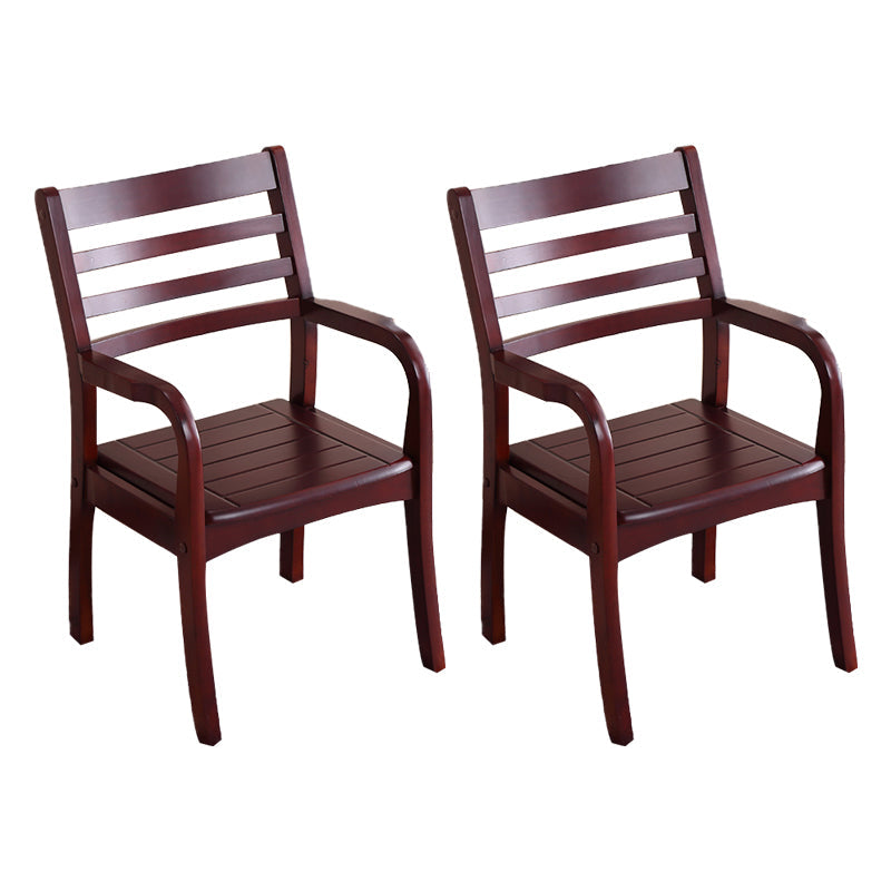 Contemporary Kitchen Wood Square Dining Chair Ladder Back Wood Counter Chair Red Brown 2 Piece Set Clearhalo ' kitchen&dining_furn' 'Dining Chairs' 'Dining Tables & Seating' 'dining_chair' 'furn' 'furn_dining_chair' 'Furniture' 'furniture_dining_chair' 'Kitchen & Dining Furniture' 'kitchen' 3484555