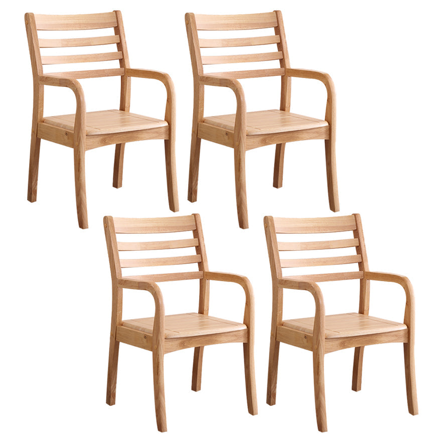 Contemporary Kitchen Wood Square Dining Chair Ladder Back Wood Counter Chair Natural 4 Piece Set Clearhalo ' kitchen&dining_furn' 'Dining Chairs' 'Dining Tables & Seating' 'dining_chair' 'furn' 'furn_dining_chair' 'Furniture' 'furniture_dining_chair' 'Kitchen & Dining Furniture' 'kitchen' 3484560