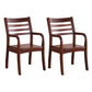 Contemporary Kitchen Wood Square Dining Chair Ladder Back Wood Counter Chair Walnut 2 Piece Set Clearhalo ' kitchen&dining_furn' 'Dining Chairs' 'Dining Tables & Seating' 'dining_chair' 'furn' 'furn_dining_chair' 'Furniture' 'furniture_dining_chair' 'Kitchen & Dining Furniture' 'kitchen' 3484562
