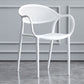 Contemporary Plastic Dining Armchair Chair Open Back Dining Side Chair for Kitchen Clearhalo ' kitchen&dining_furn' 'Dining Chairs' 'Dining Tables & Seating' 'dining_chair' 'furn' 'furn_dining_chair' 'Furniture' 'furniture_dining_chair' 'Kitchen & Dining Furniture' 'kitchen' 3484590