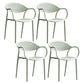 Contemporary Plastic Dining Armchair Chair Open Back Dining Side Chair for Kitchen Green 4 Piece Set Clearhalo ' kitchen&dining_furn' 'Dining Chairs' 'Dining Tables & Seating' 'dining_chair' 'furn' 'furn_dining_chair' 'Furniture' 'furniture_dining_chair' 'Kitchen & Dining Furniture' 'kitchen' 3484599