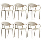 Contemporary Plastic Dining Armchair Chair Open Back Dining Side Chair for Kitchen Camel 6 Piece Set Clearhalo ' kitchen&dining_furn' 'Dining Chairs' 'Dining Tables & Seating' 'dining_chair' 'furn' 'furn_dining_chair' 'Furniture' 'furniture_dining_chair' 'Kitchen & Dining Furniture' 'kitchen' 3484603