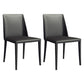 Saddle Leather Modern Style Hotel Side Chair Matte Finish Parsons Dining Chair Black 2 Piece Set Clearhalo ' kitchen&dining_furn' 'Dining Chairs' 'Dining Tables & Seating' 'dining_chair' 'furn' 'furn_dining_chair' 'Furniture' 'furniture_dining_chair' 'Kitchen & Dining Furniture' 'kitchen' 3484611