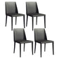 Saddle Leather Modern Style Hotel Side Chair Matte Finish Parsons Dining Chair Black 4 Piece Set Clearhalo ' kitchen&dining_furn' 'Dining Chairs' 'Dining Tables & Seating' 'dining_chair' 'furn' 'furn_dining_chair' 'Furniture' 'furniture_dining_chair' 'Kitchen & Dining Furniture' 'kitchen' 3484612