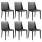 Saddle Leather Modern Style Hotel Side Chair Matte Finish Parsons Dining Chair Black 6 Piece Set Clearhalo ' kitchen&dining_furn' 'Dining Chairs' 'Dining Tables & Seating' 'dining_chair' 'furn' 'furn_dining_chair' 'Furniture' 'furniture_dining_chair' 'Kitchen & Dining Furniture' 'kitchen' 3484614