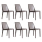 Saddle Leather Modern Style Hotel Side Chair Matte Finish Parsons Dining Chair Grey 6 Piece Set Clearhalo ' kitchen&dining_furn' 'Dining Chairs' 'Dining Tables & Seating' 'dining_chair' 'furn' 'furn_dining_chair' 'Furniture' 'furniture_dining_chair' 'Kitchen & Dining Furniture' 'kitchen' 3484620