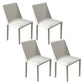 Saddle Leather Modern Style Hotel Side Chair Matte Finish Parsons Dining Chair White 4 Piece Set Clearhalo ' kitchen&dining_furn' 'Dining Chairs' 'Dining Tables & Seating' 'dining_chair' 'furn' 'furn_dining_chair' 'Furniture' 'furniture_dining_chair' 'Kitchen & Dining Furniture' 'kitchen' 3484624