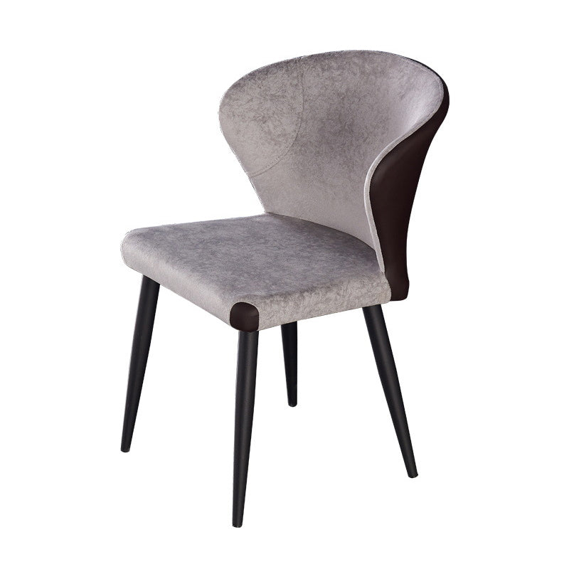 Indoor Wingback Armless Dining Chairs Upholstered Side Chair with Metal Legs Clearhalo ' kitchen&dining_furn' 'Dining Chairs' 'Dining Tables & Seating' 'dining_chair' 'furn' 'furn_dining_chair' 'Furniture' 'furniture_dining_chair' 'Kitchen & Dining Furniture' 'kitchen' 3484638