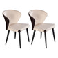 Indoor Wingback Armless Dining Chairs Upholstered Side Chair with Metal Legs Off-White 2 Piece Set Clearhalo ' kitchen&dining_furn' 'Dining Chairs' 'Dining Tables & Seating' 'dining_chair' 'furn' 'furn_dining_chair' 'Furniture' 'furniture_dining_chair' 'Kitchen & Dining Furniture' 'kitchen' 3484652