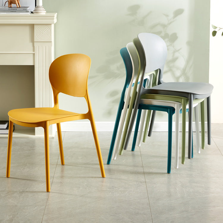 Modern Plastic Open Back Side Chair 32"H Dining Side Chair for Restaurant Clearhalo ' kitchen&dining_furn' 'Dining Chairs' 'Dining Tables & Seating' 'dining_chair' 'furn' 'furn_dining_chair' 'Furniture' 'furniture_dining_chair' 'Kitchen & Dining Furniture' 'kitchen' 3484654