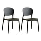 Modern Plastic Open Back Side Chair 32"H Dining Side Chair for Restaurant Black 2 Piece Set Clearhalo ' kitchen&dining_furn' 'Dining Chairs' 'Dining Tables & Seating' 'dining_chair' 'furn' 'furn_dining_chair' 'Furniture' 'furniture_dining_chair' 'Kitchen & Dining Furniture' 'kitchen' 3484655