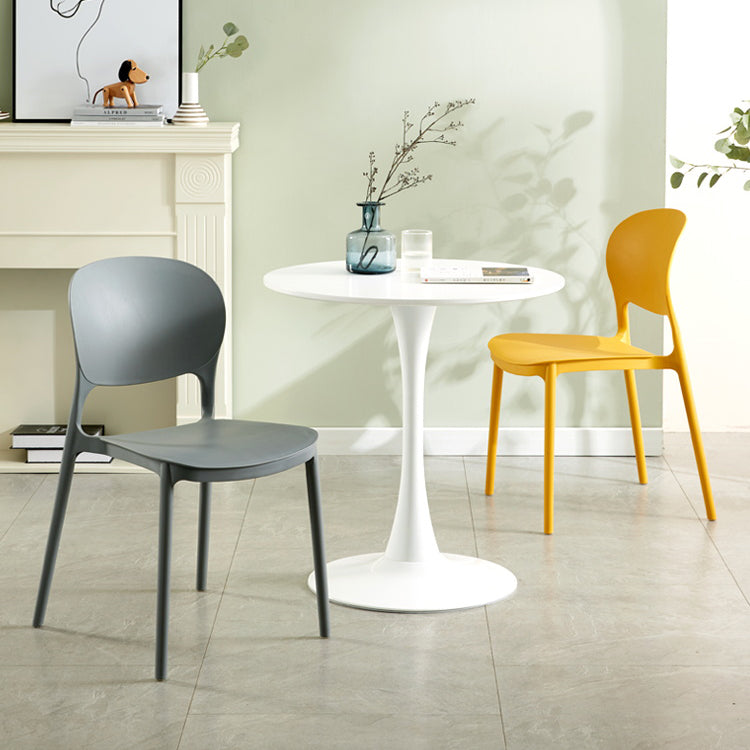 Modern Plastic Open Back Side Chair 32"H Dining Side Chair for Restaurant Clearhalo ' kitchen&dining_furn' 'Dining Chairs' 'Dining Tables & Seating' 'dining_chair' 'furn' 'furn_dining_chair' 'Furniture' 'furniture_dining_chair' 'Kitchen & Dining Furniture' 'kitchen' 3484656