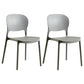 Modern Plastic Open Back Side Chair 32"H Dining Side Chair for Restaurant Grey 2 Piece Set Clearhalo ' kitchen&dining_furn' 'Dining Chairs' 'Dining Tables & Seating' 'dining_chair' 'furn' 'furn_dining_chair' 'Furniture' 'furniture_dining_chair' 'Kitchen & Dining Furniture' 'kitchen' 3484658