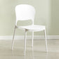 Modern Plastic Open Back Side Chair 32"H Dining Side Chair for Restaurant White 1 Piece Clearhalo ' kitchen&dining_furn' 'Dining Chairs' 'Dining Tables & Seating' 'dining_chair' 'furn' 'furn_dining_chair' 'Furniture' 'furniture_dining_chair' 'Kitchen & Dining Furniture' 'kitchen' 3484662