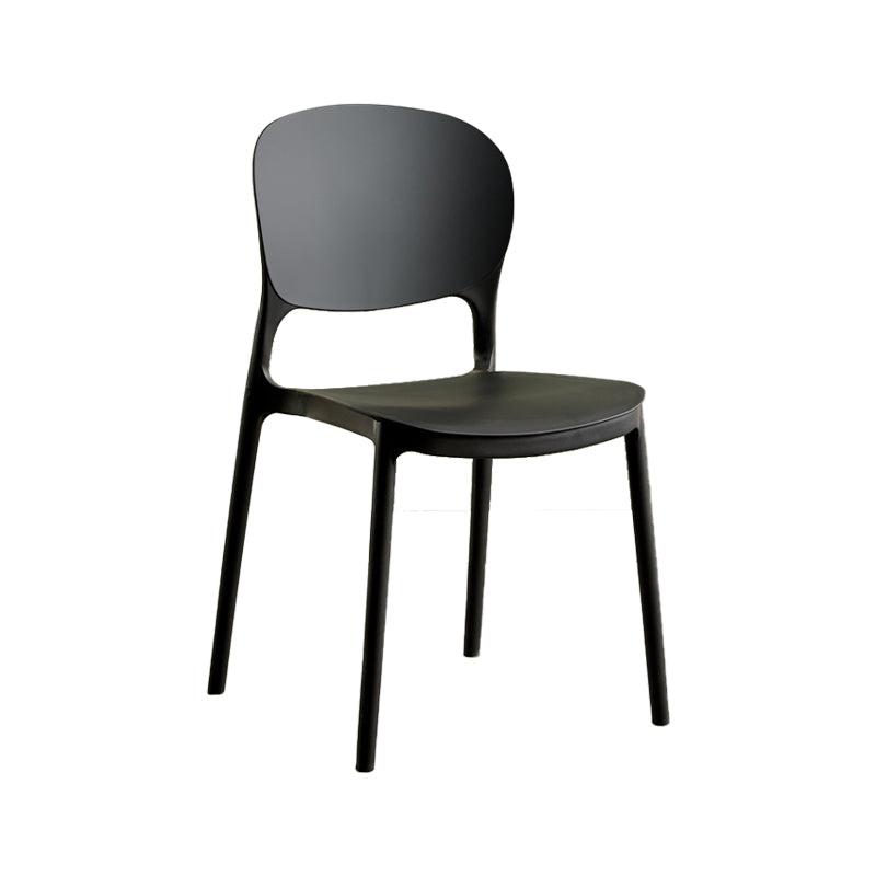Modern Plastic Open Back Side Chair 32"H Dining Side Chair for Restaurant Clearhalo ' kitchen&dining_furn' 'Dining Chairs' 'Dining Tables & Seating' 'dining_chair' 'furn' 'furn_dining_chair' 'Furniture' 'furniture_dining_chair' 'Kitchen & Dining Furniture' 'kitchen' 3484663