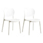 Modern Plastic Open Back Side Chair 32"H Dining Side Chair for Restaurant White 2 Piece Set Clearhalo ' kitchen&dining_furn' 'Dining Chairs' 'Dining Tables & Seating' 'dining_chair' 'furn' 'furn_dining_chair' 'Furniture' 'furniture_dining_chair' 'Kitchen & Dining Furniture' 'kitchen' 3484664