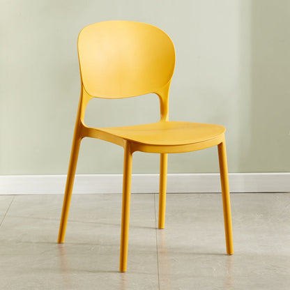 Modern Plastic Open Back Side Chair 32"H Dining Side Chair for Restaurant Yellow 1 Piece Clearhalo ' kitchen&dining_furn' 'Dining Chairs' 'Dining Tables & Seating' 'dining_chair' 'furn' 'furn_dining_chair' 'Furniture' 'furniture_dining_chair' 'Kitchen & Dining Furniture' 'kitchen' 3484670