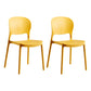 Modern Plastic Open Back Side Chair 32"H Dining Side Chair for Restaurant Yellow 2 Piece Set Clearhalo ' kitchen&dining_furn' 'Dining Chairs' 'Dining Tables & Seating' 'dining_chair' 'furn' 'furn_dining_chair' 'Furniture' 'furniture_dining_chair' 'Kitchen & Dining Furniture' 'kitchen' 3484671