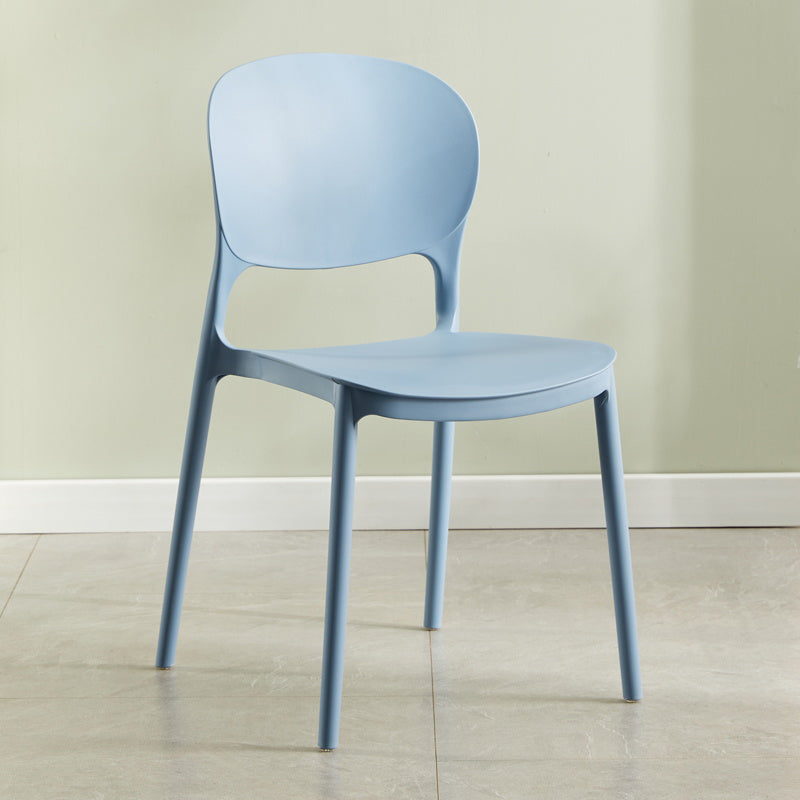Modern Plastic Open Back Side Chair 32"H Dining Side Chair for Restaurant Light Blue 1 Piece Clearhalo ' kitchen&dining_furn' 'Dining Chairs' 'Dining Tables & Seating' 'dining_chair' 'furn' 'furn_dining_chair' 'Furniture' 'furniture_dining_chair' 'Kitchen & Dining Furniture' 'kitchen' 3484673